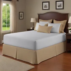 32 Inch Drop Bed Skirt Sand Egyptian Cotton 1000TC