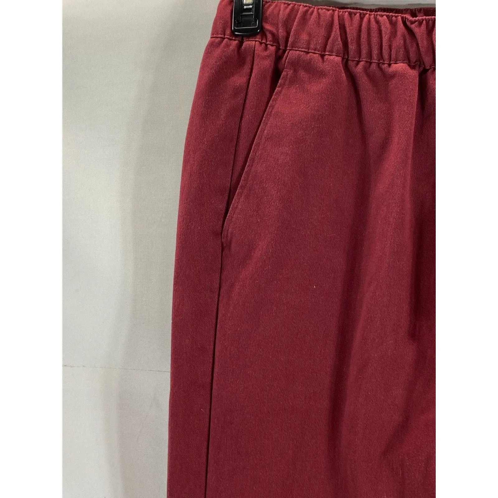 ADIDAS Men's Red Jonah Hill Elastic Waist Straight-Leg Pull-On Chino Pants SZ L