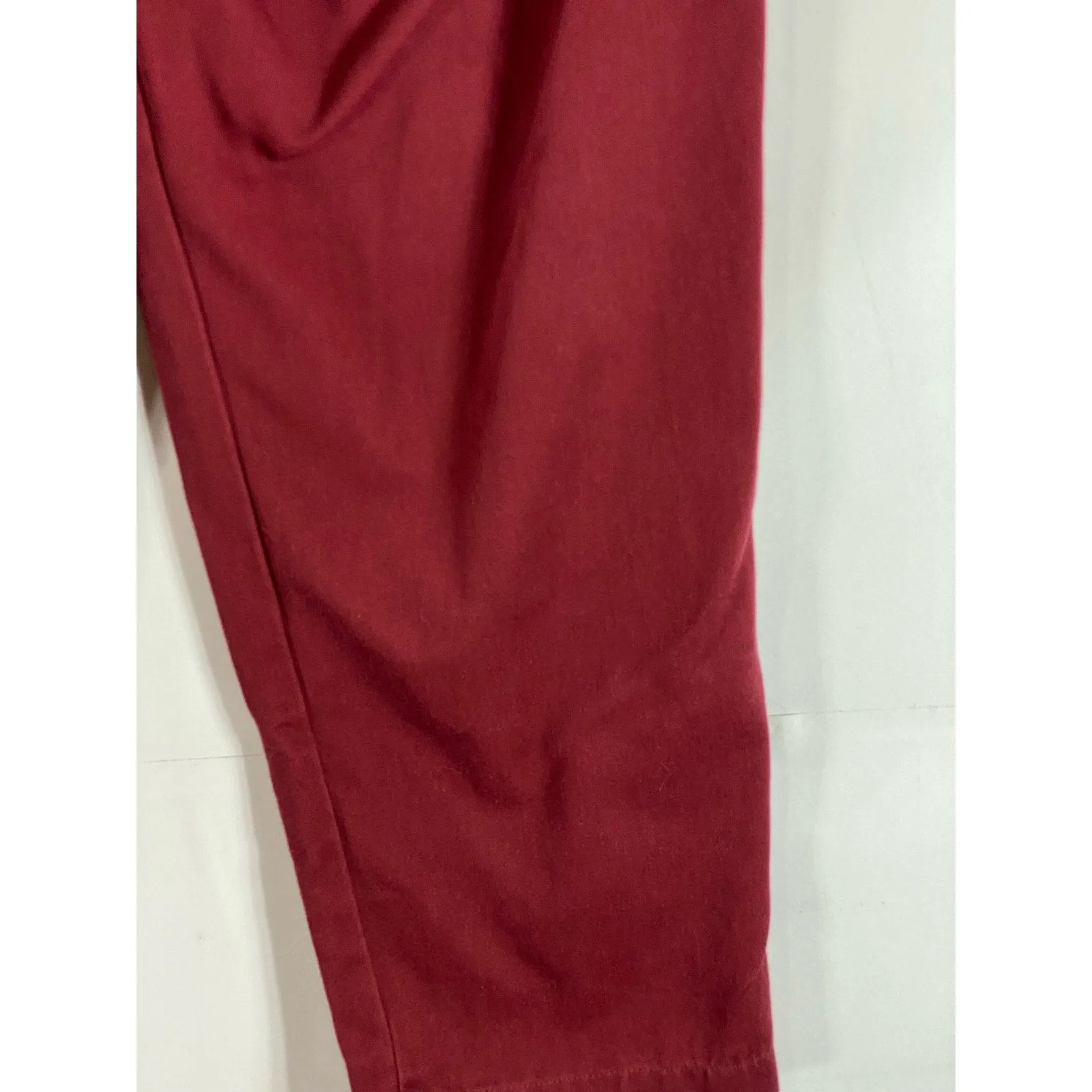 ADIDAS Men's Red Jonah Hill Elastic Waist Straight-Leg Pull-On Chino Pants SZ L