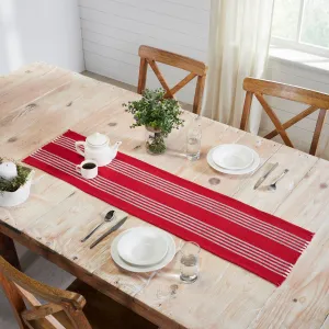 Arendal Red Stripe Fringed Runner 12x48"