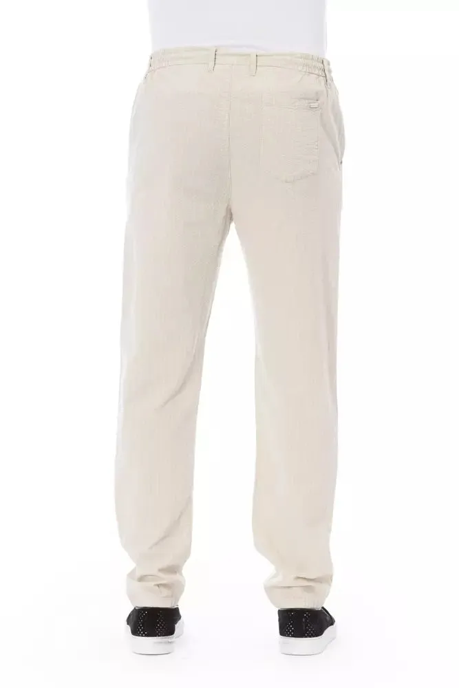 Baldinini Trend Beige Cotton Men Chino Trousers