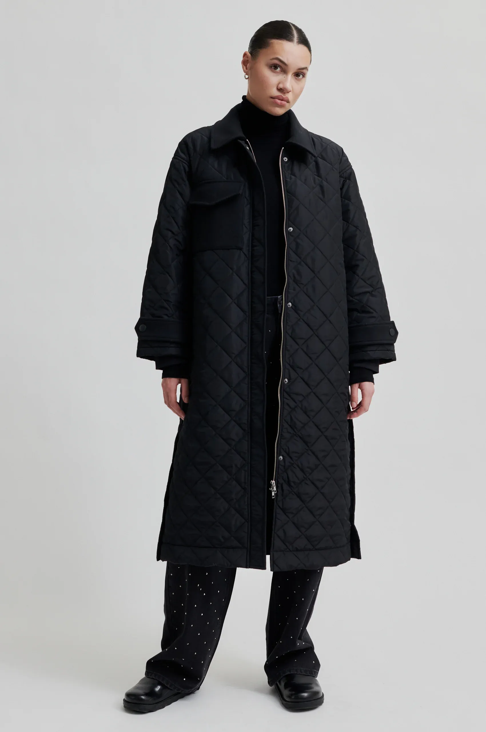 Becca Collar Coat - Vulcan