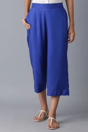Blue Straight Culottes