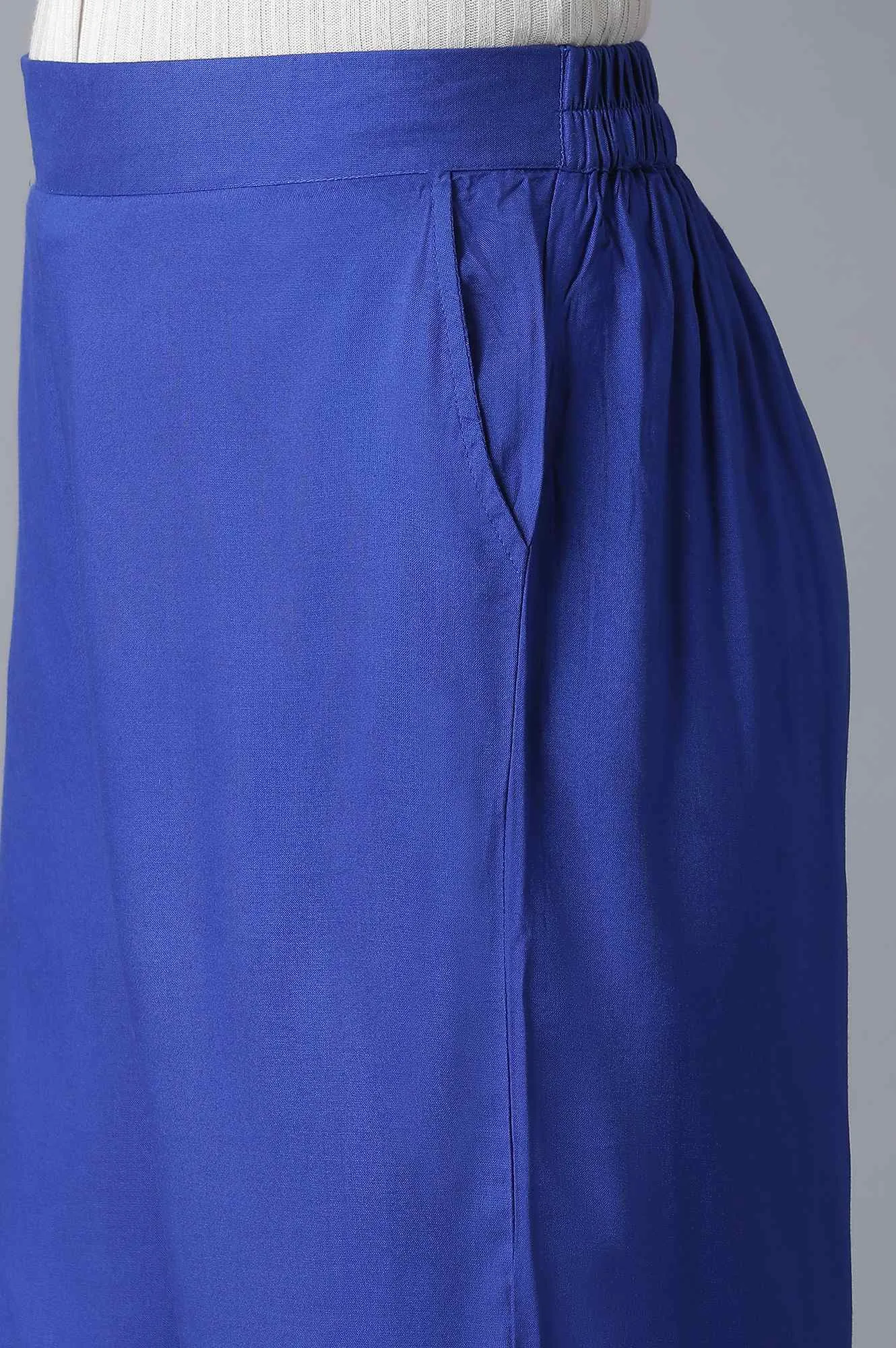Blue Straight Culottes