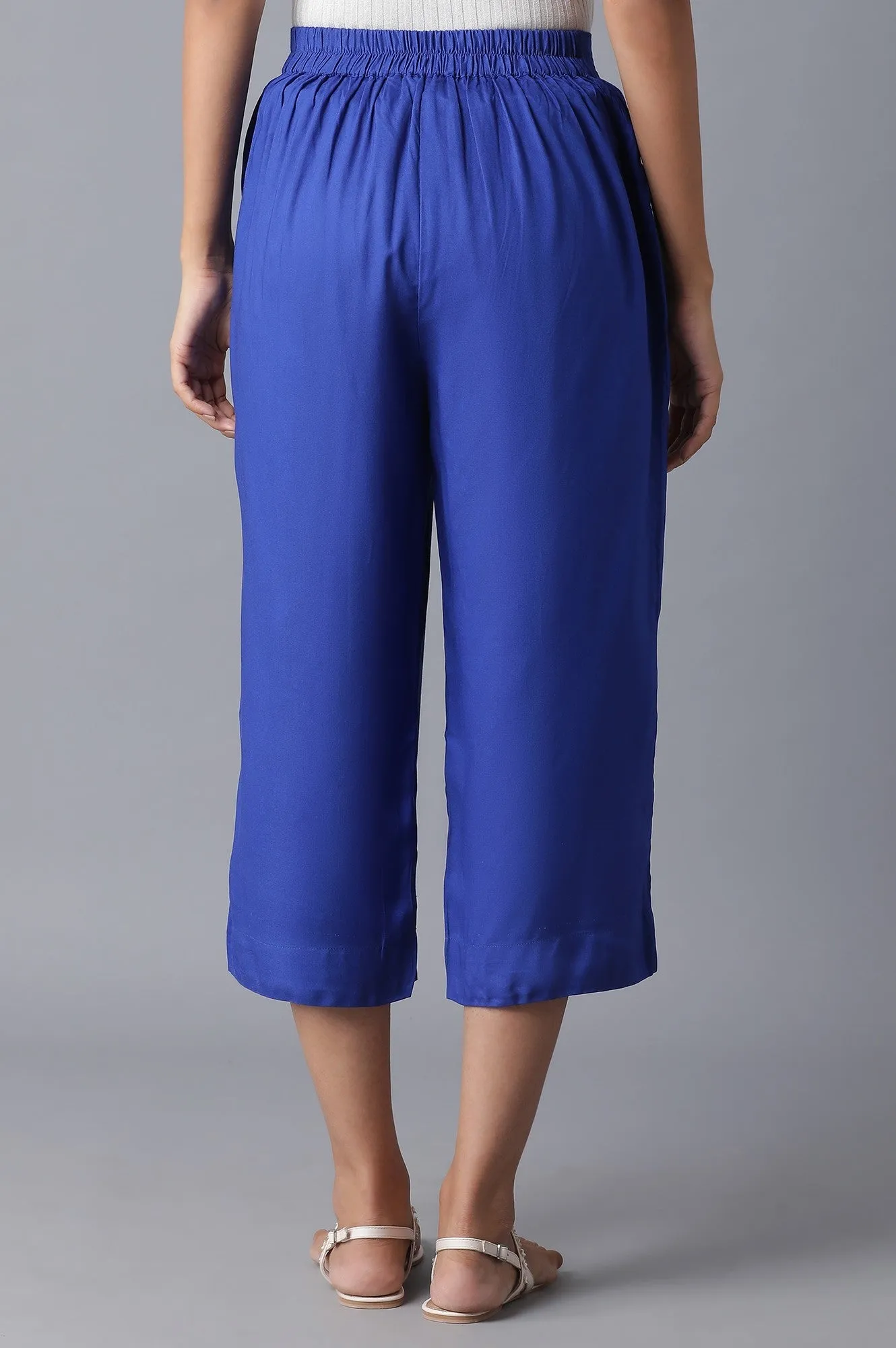 Blue Straight Culottes