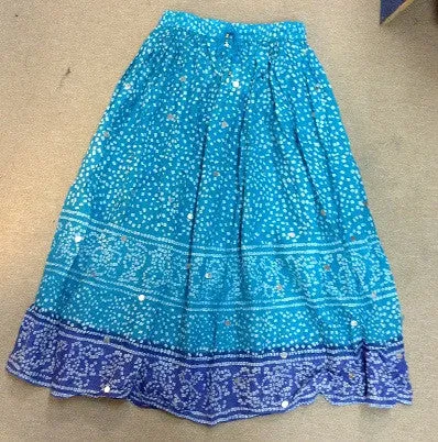 Blue Two Tone Sequence Skirt