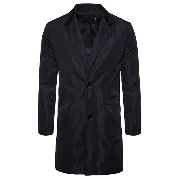 Business Casual Two buckles Long Trench Coat