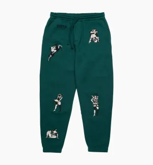 by Parra Life Experience Sweatpants 'Pine Green'