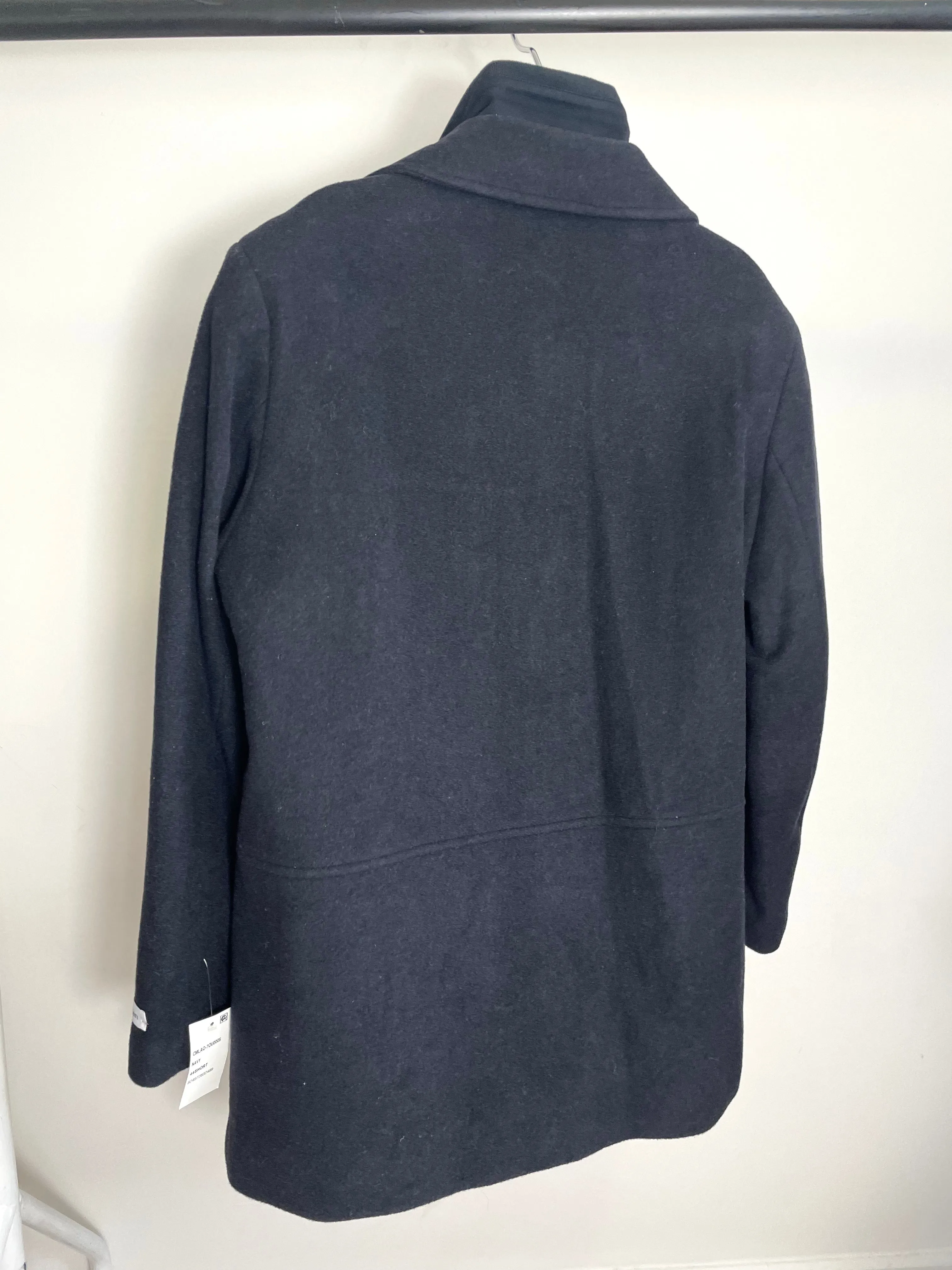 Calvin Klein Men’s Wool Blend Overcoat in Black