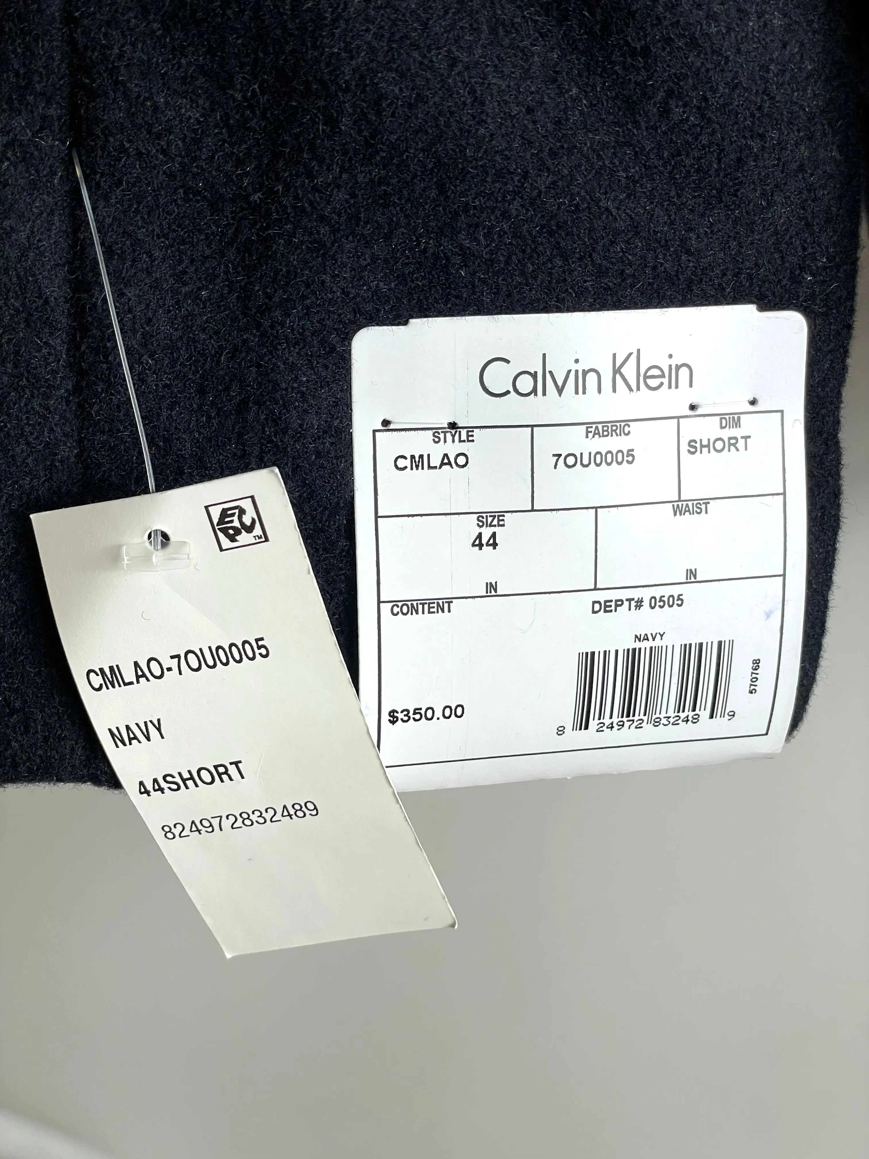 Calvin Klein Men’s Wool Blend Overcoat in Black