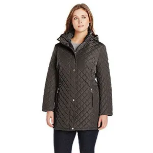 Calvin Klein Women's Quilted Jacket with Side Tabs