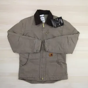 Carhartt C61 MUS (mushroom) Sherpa Lined Sandstone Ridge Coat NWT Small