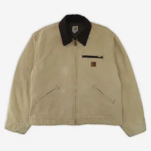 Carhartt J97 WNB Worn Brown Blanket Lined Detroit Jacket Men's XL