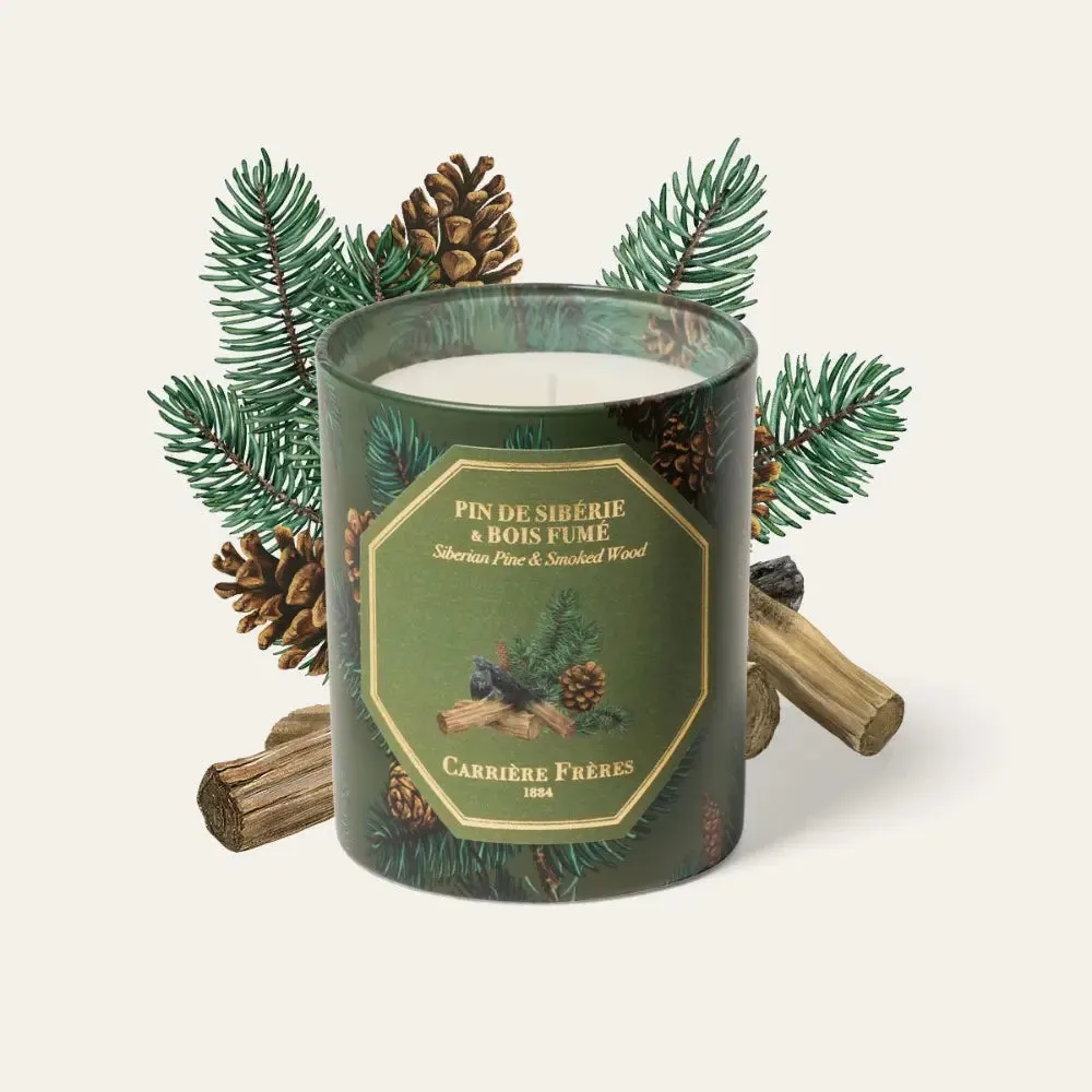 Carriere Freres Festive Pine & Smoked Wood Candle 185g