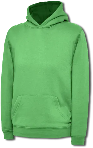 Childrens Classic Hooded Sweatshirt | Kelly Green