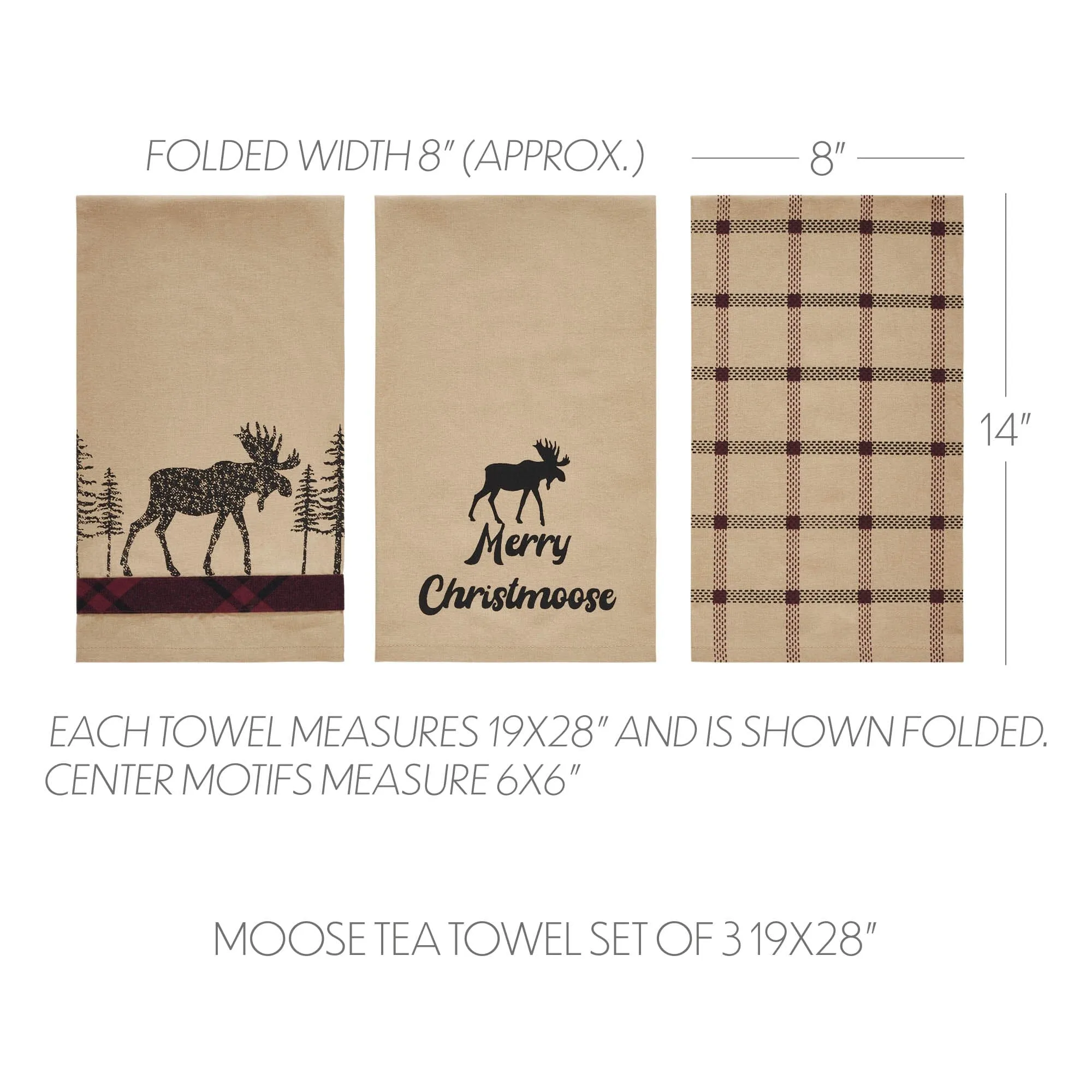 Cumberland Moose Tea Towels - Set of 3
