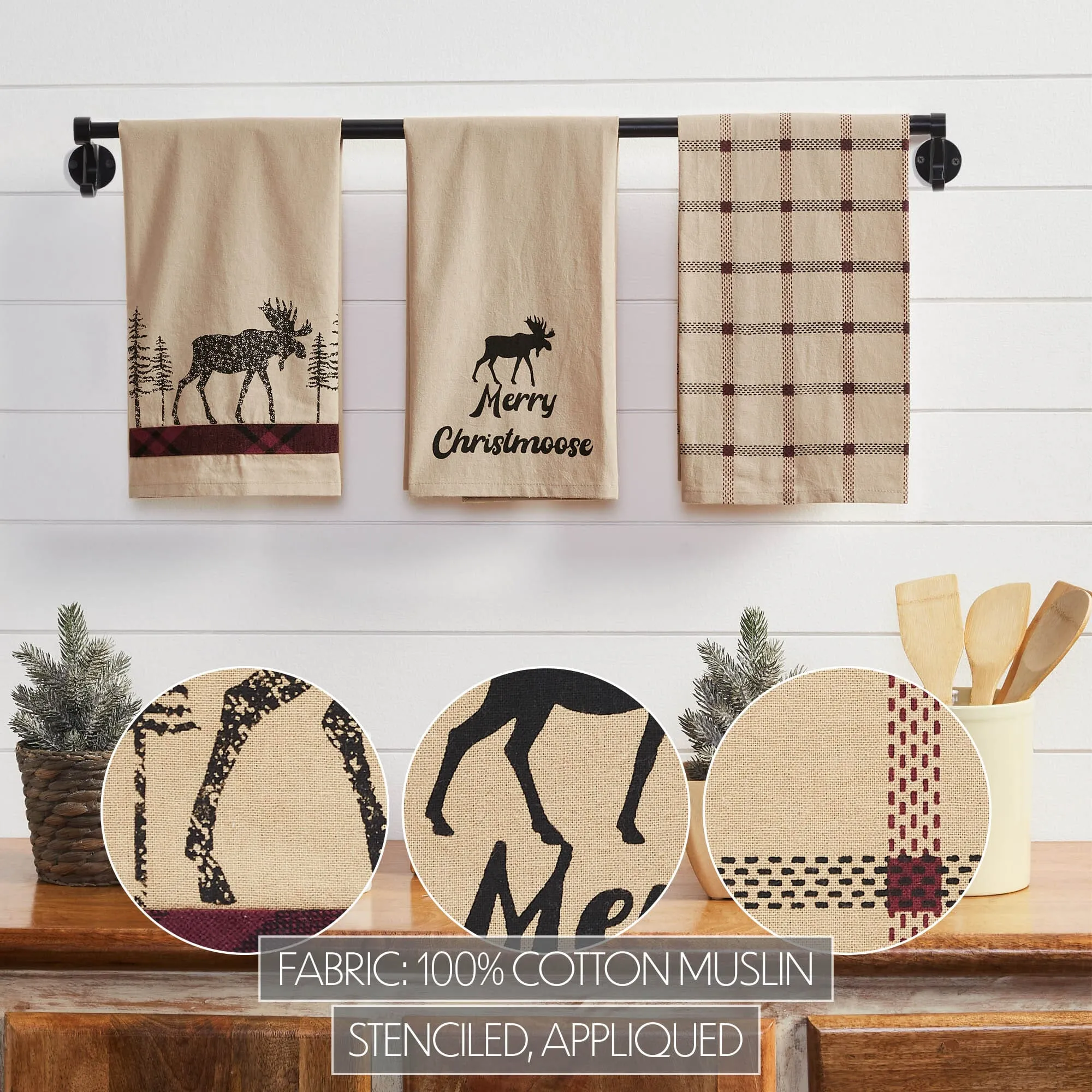 Cumberland Moose Tea Towels - Set of 3