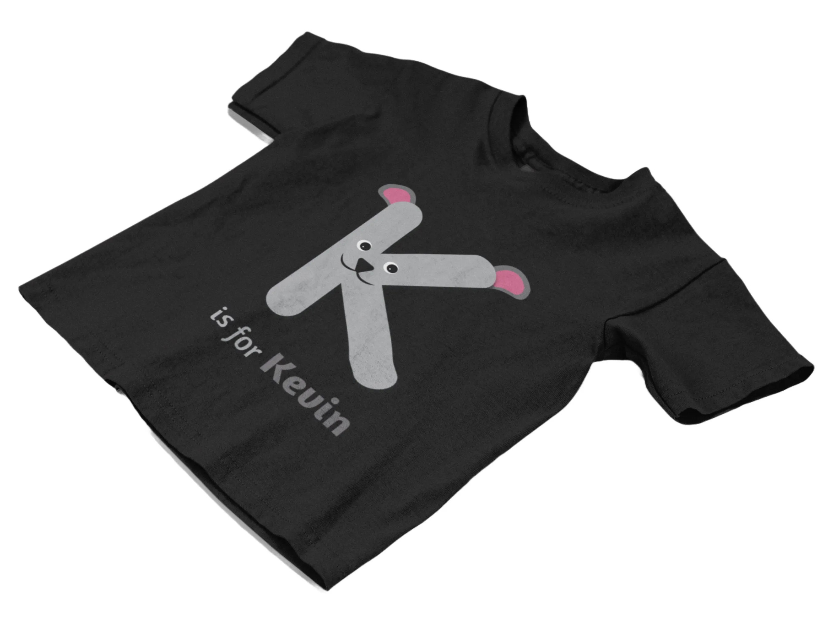Custom Kids Tshirt Gift For Toddler Girls with Initials K On Shirt