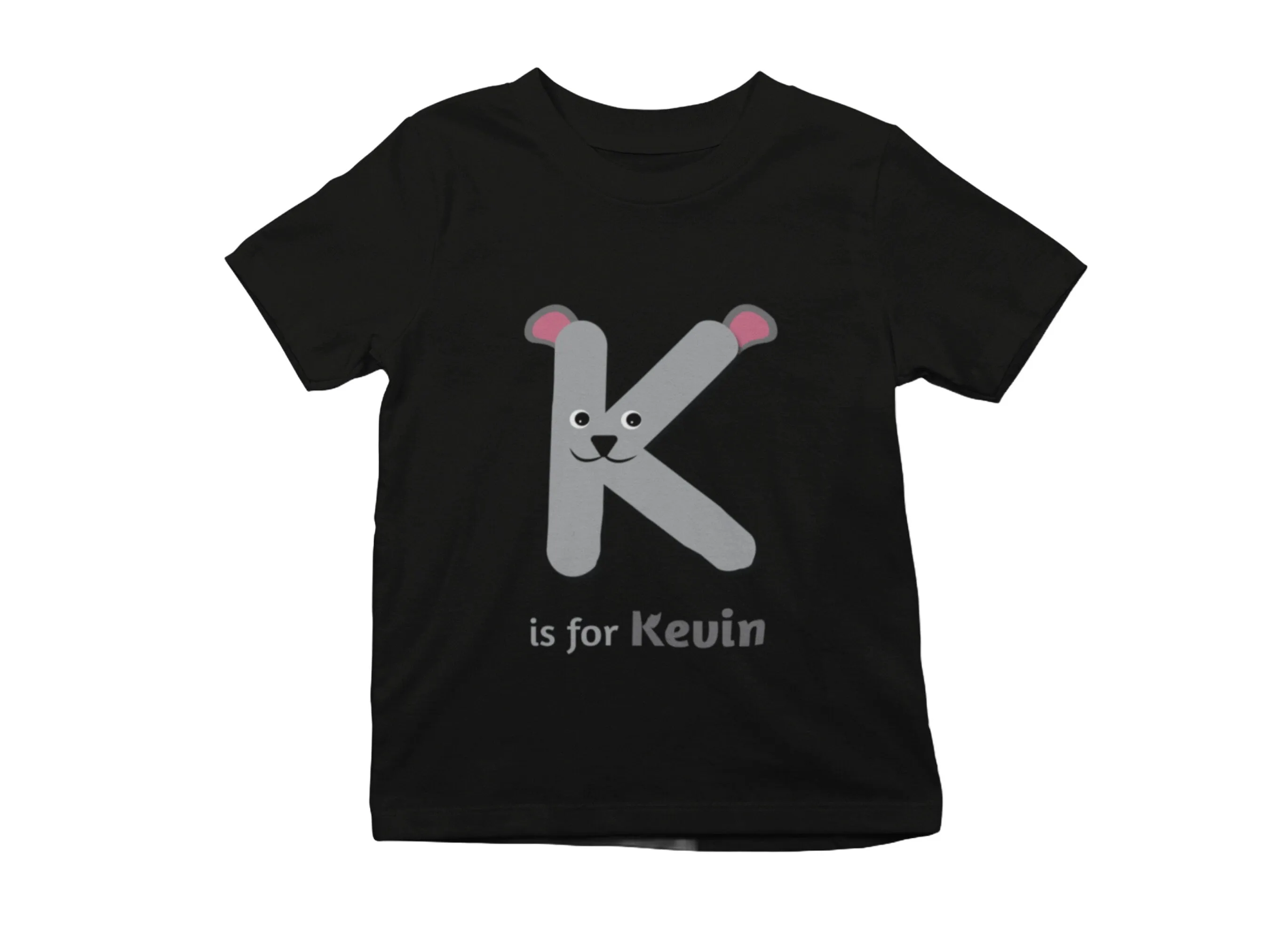 Custom Kids Tshirt Gift For Toddler Girls with Initials K On Shirt