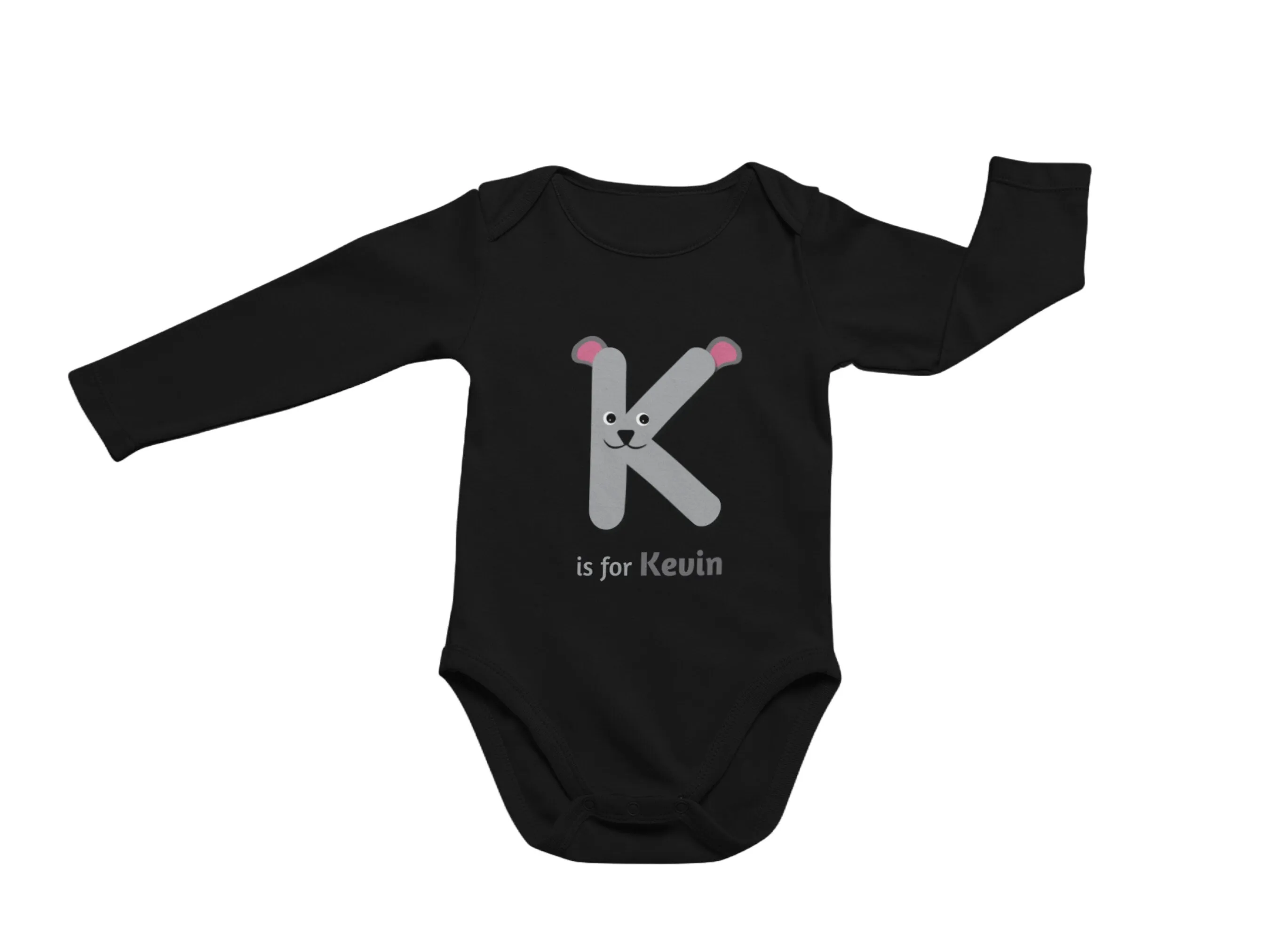 Custom Kids Tshirt Gift For Toddler Girls with Initials K On Shirt