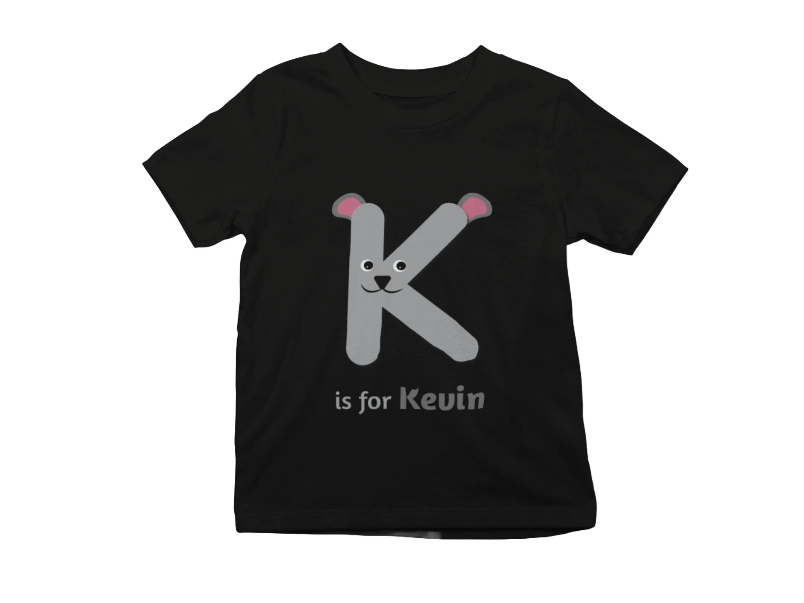 Custom Kids Tshirt Gift For Toddler Girls with Initials K On Shirt