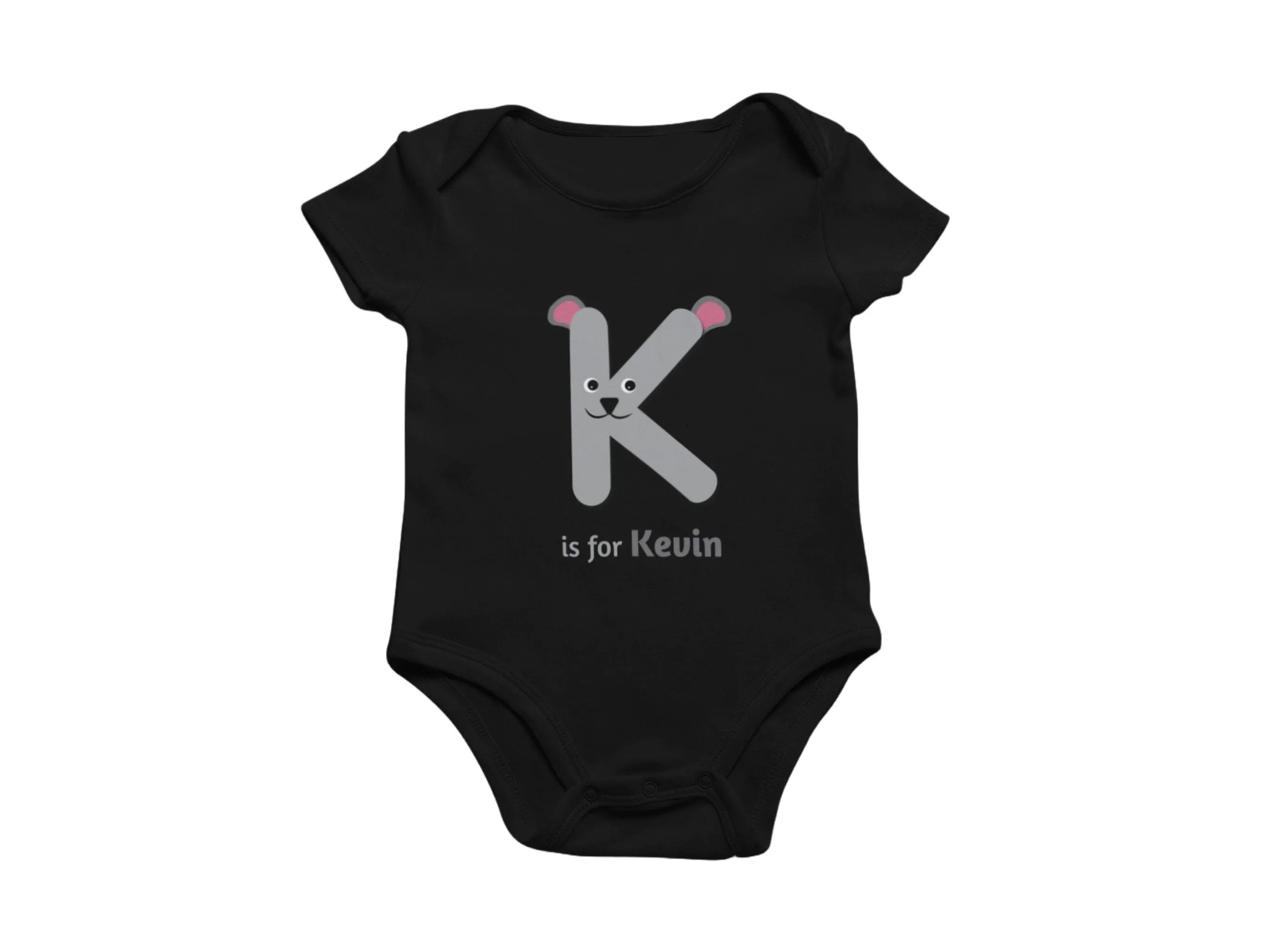 Custom Kids Tshirt Gift For Toddler Girls with Initials K On Shirt