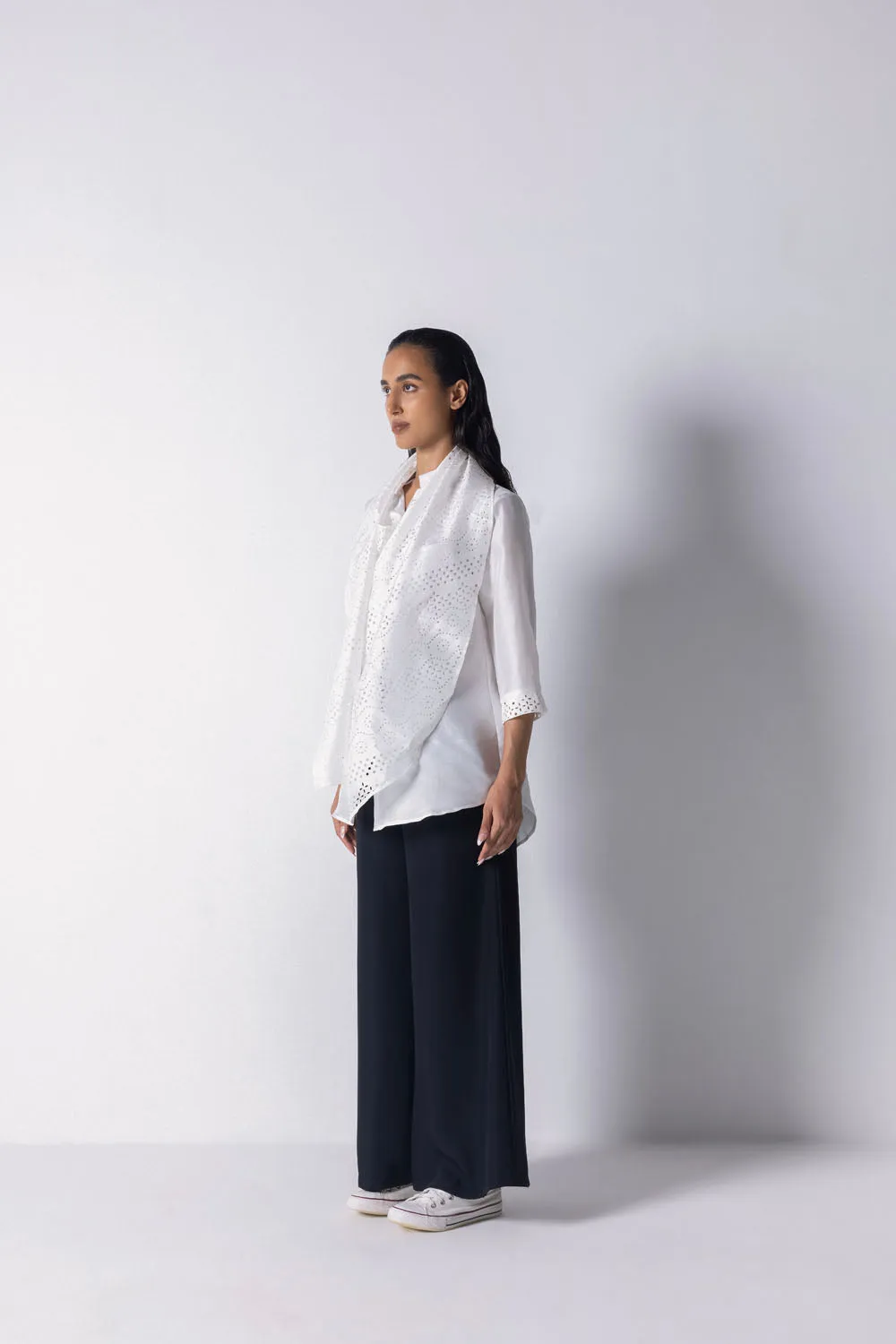 Cutwork Scarf Shirt