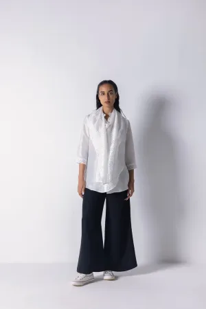 Cutwork Scarf Shirt