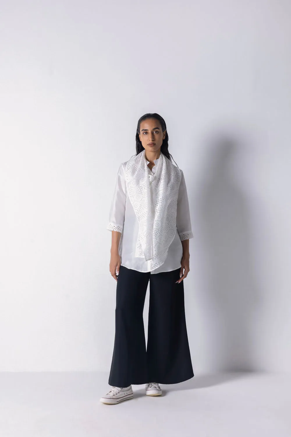 Cutwork Scarf Shirt