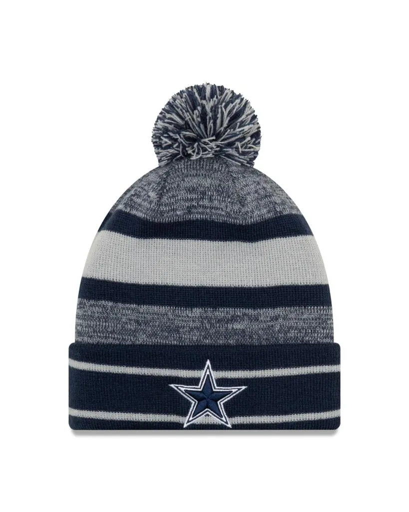 Dallas Cowboys Primary Logo New Era Grey/Blue - Cuffed Knit Pom