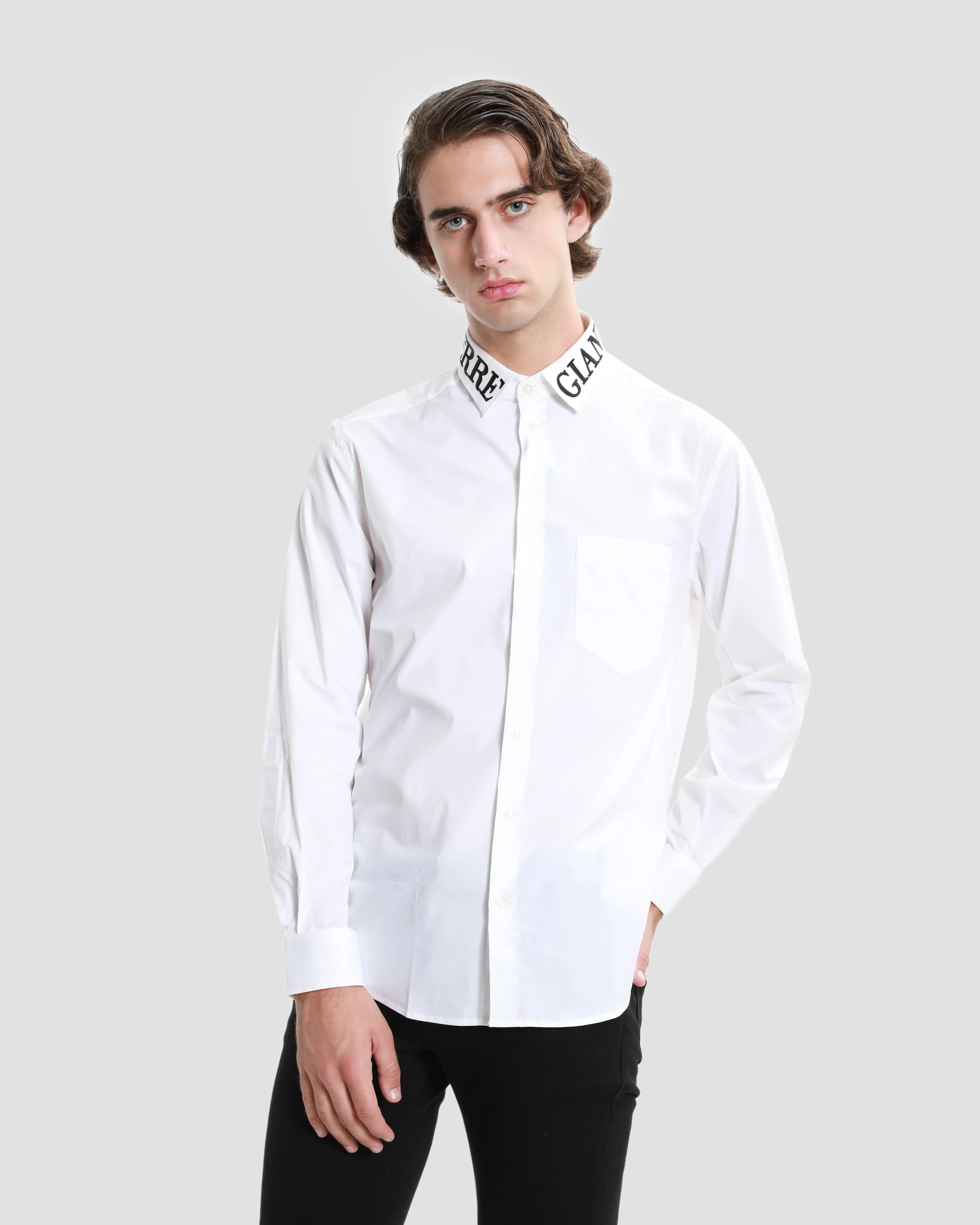 Embroidered Collar Shirt