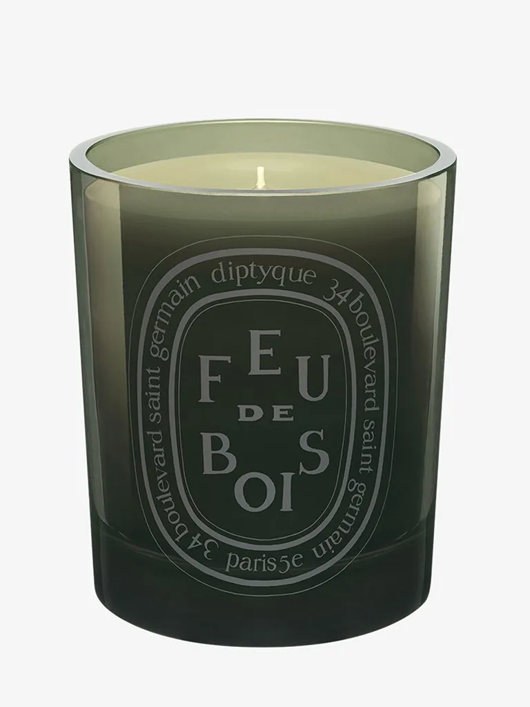 Feu de bois grise candle