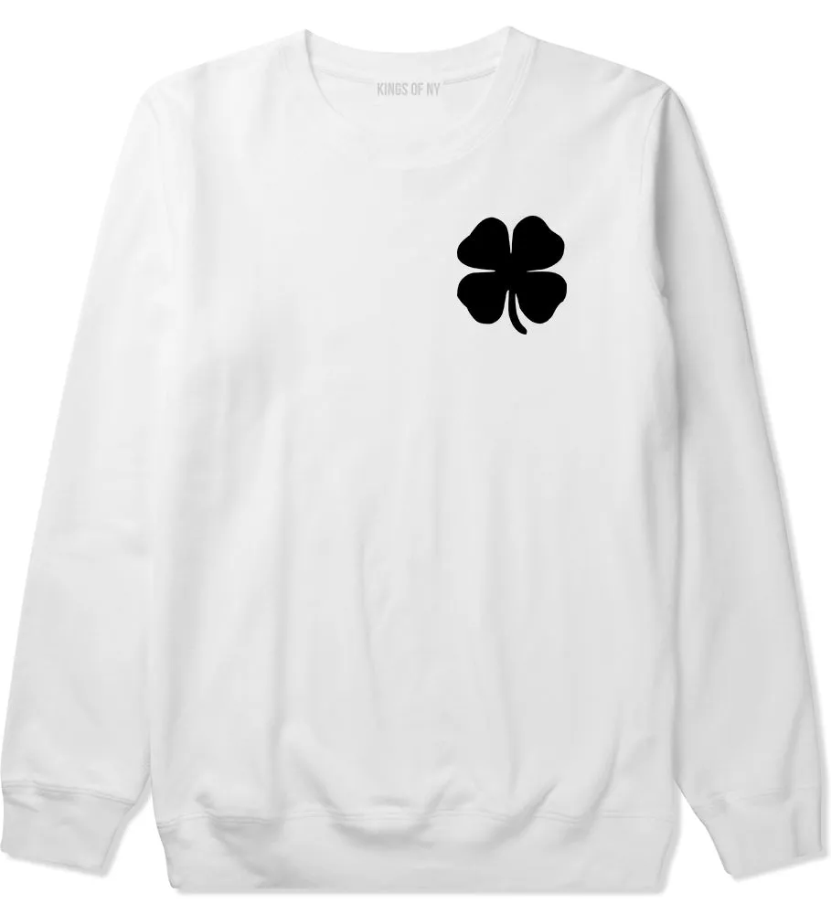Four Leaf Clover Chest Mens Crewneck Sweatshirt