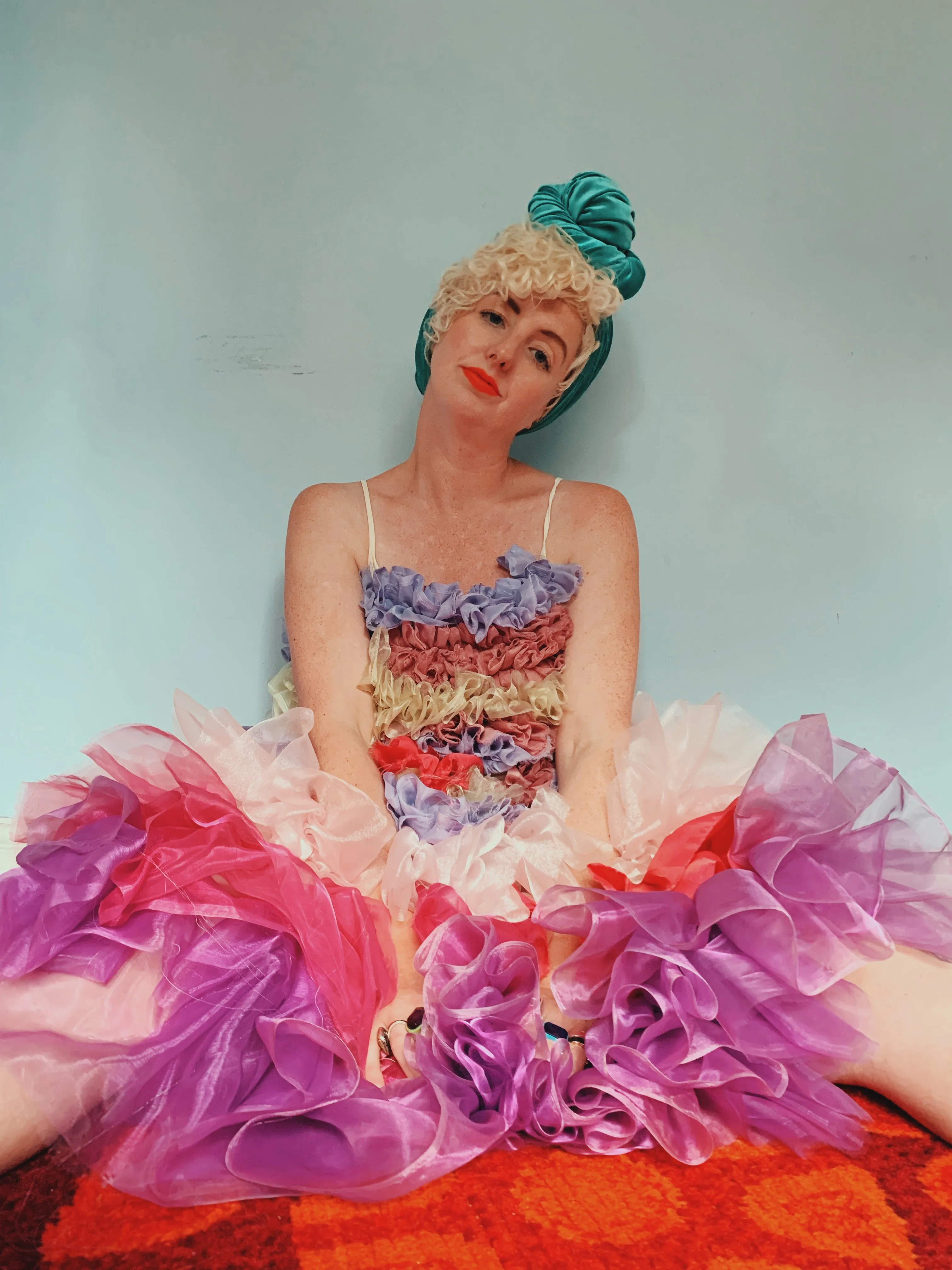 Handmade pastel Ruffle Party Dress