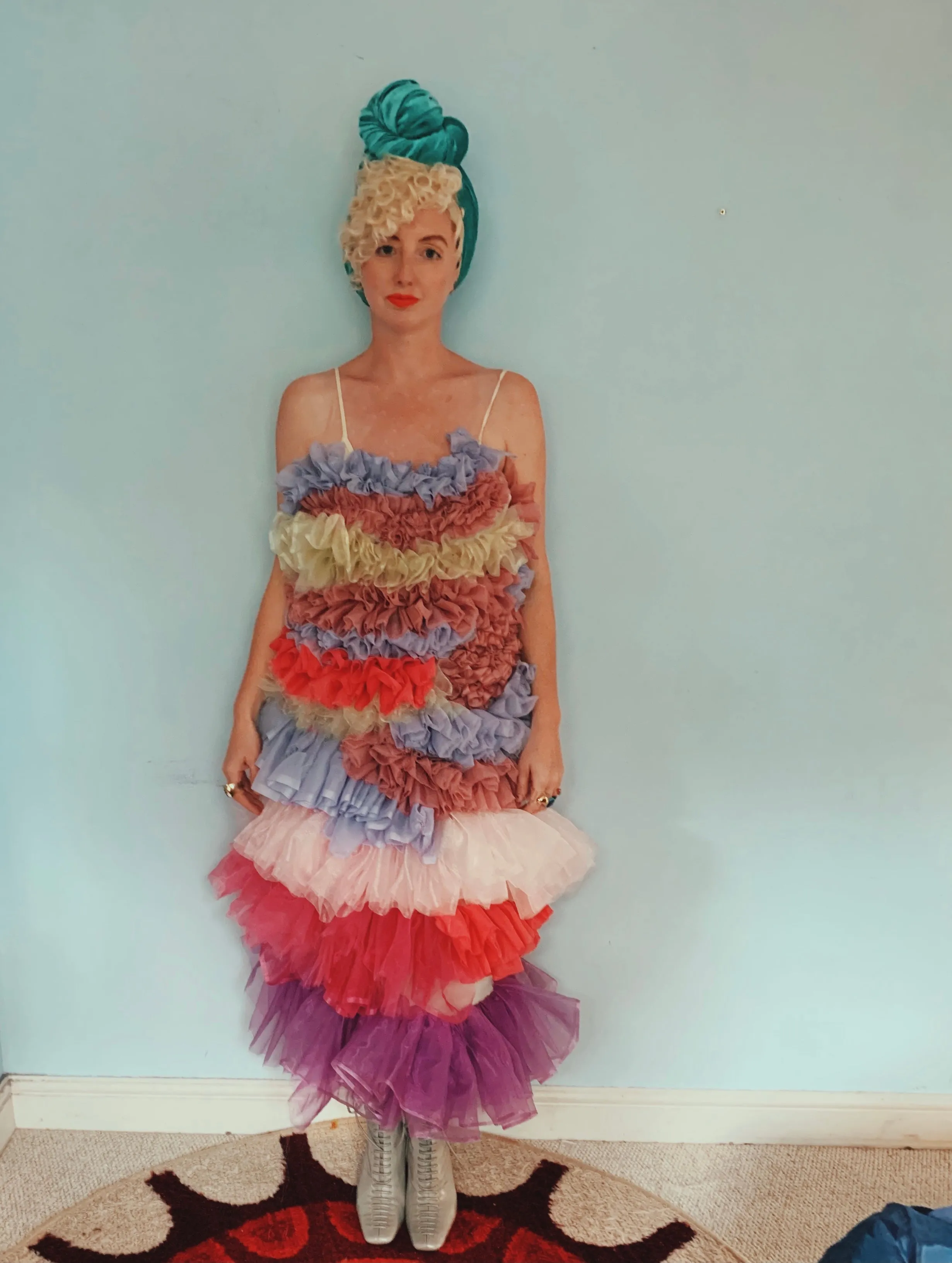 Handmade pastel Ruffle Party Dress