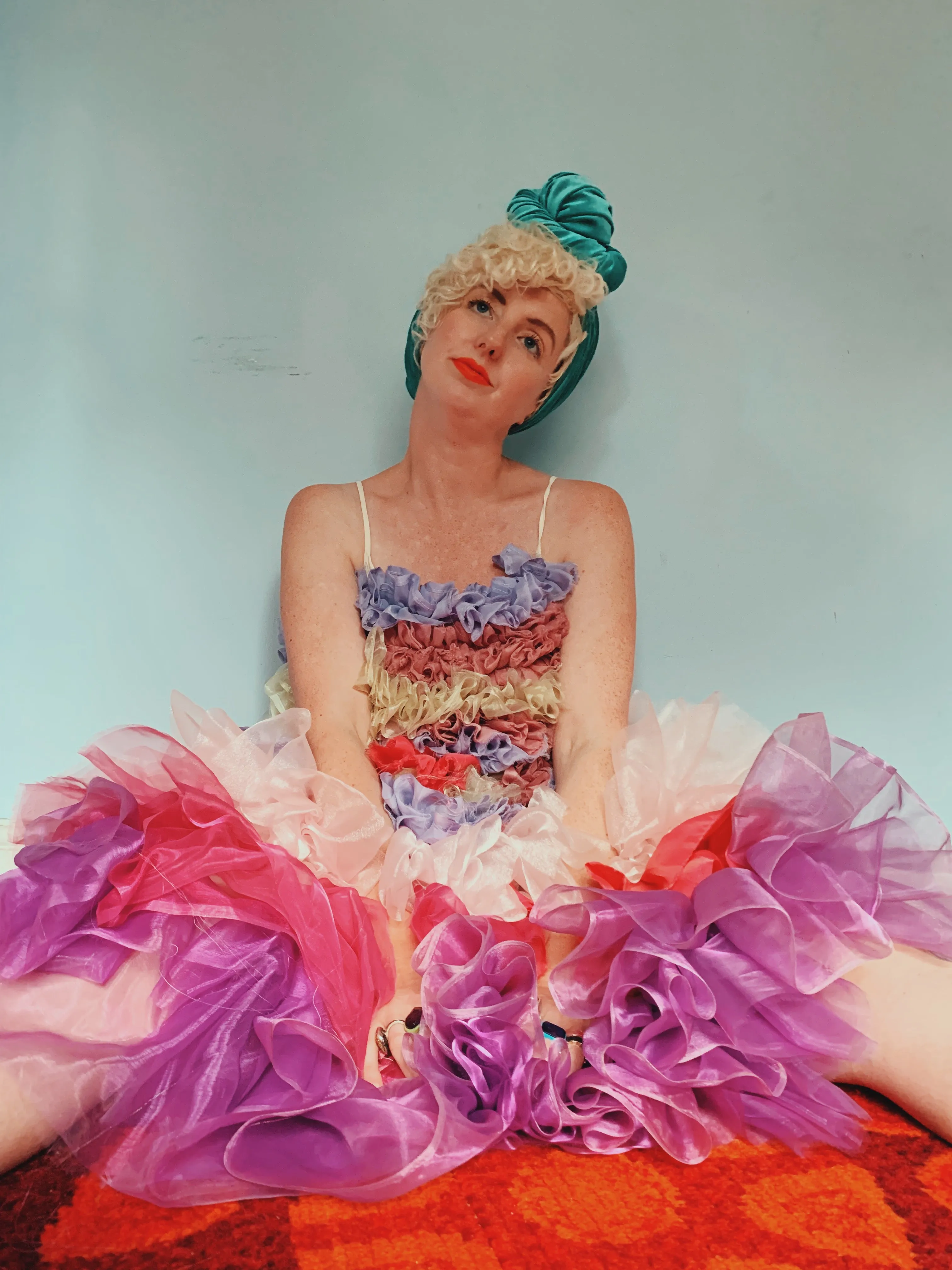 Handmade pastel Ruffle Party Dress