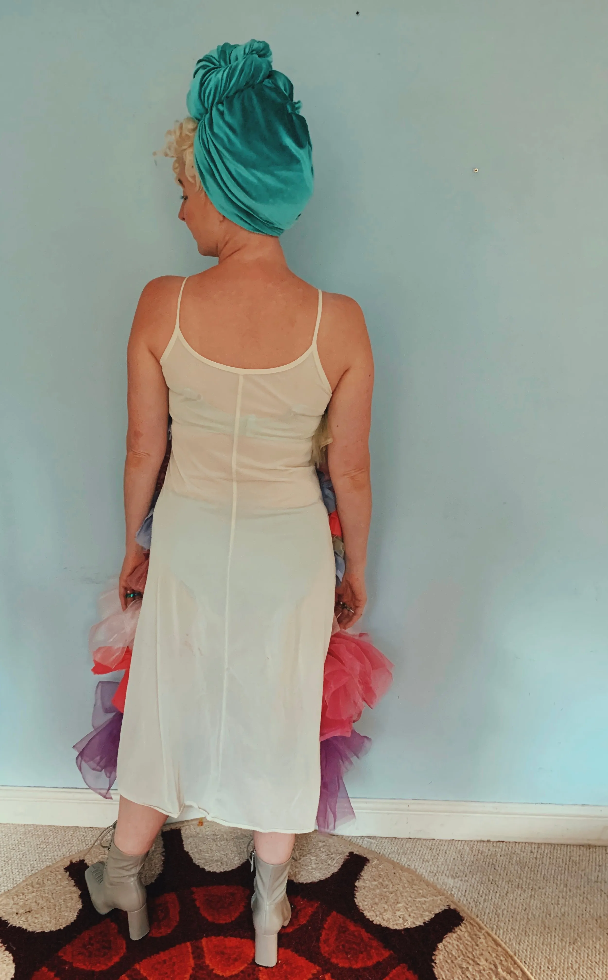 Handmade pastel Ruffle Party Dress