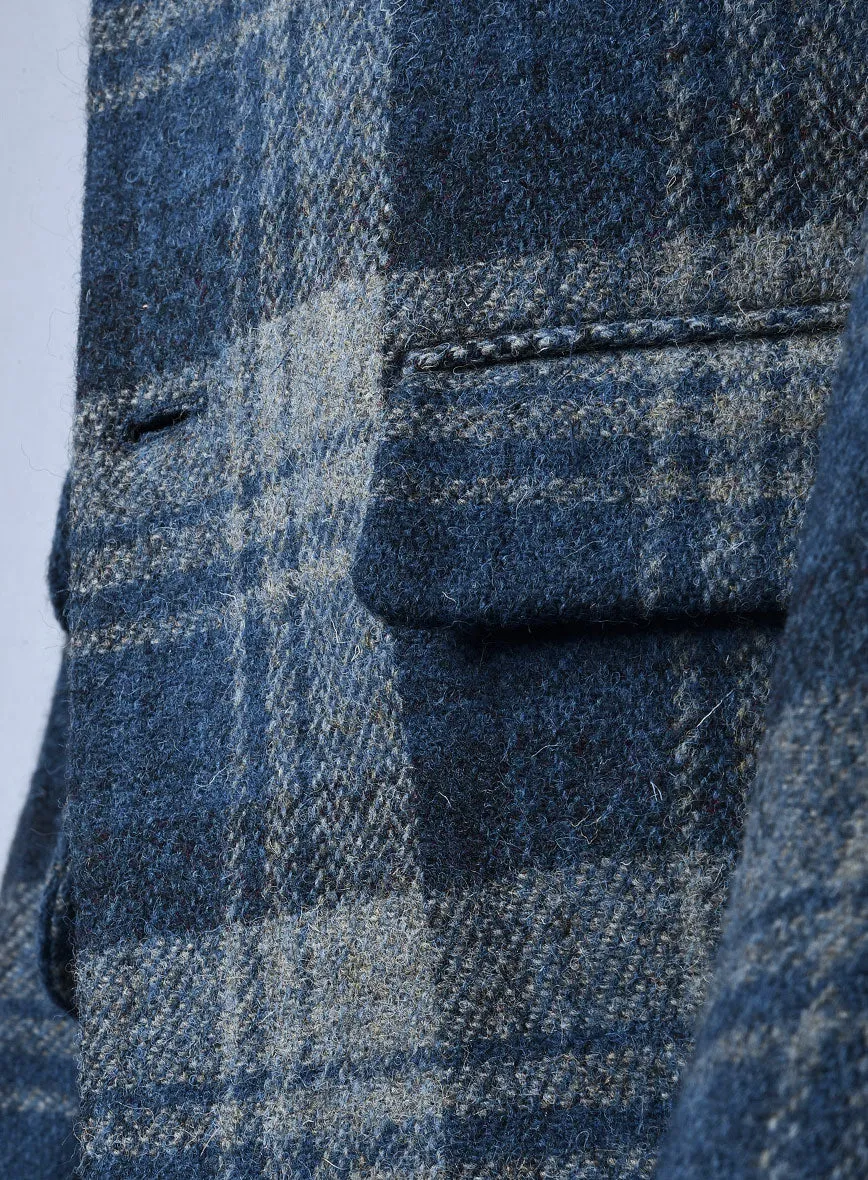 Harris Tweed Blue Tartan Suit