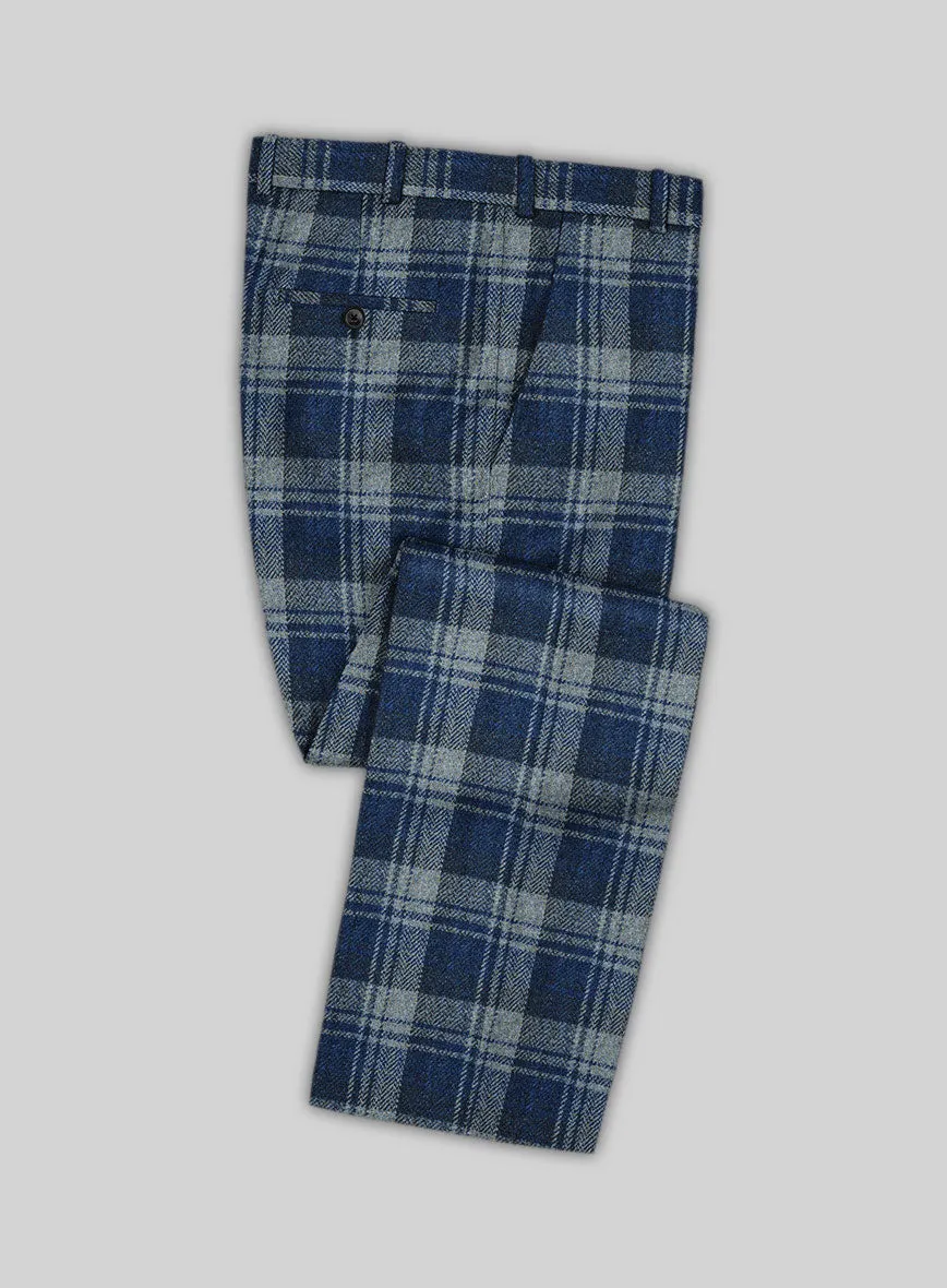 Harris Tweed Blue Tartan Suit