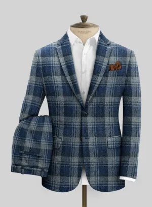 Harris Tweed Blue Tartan Suit