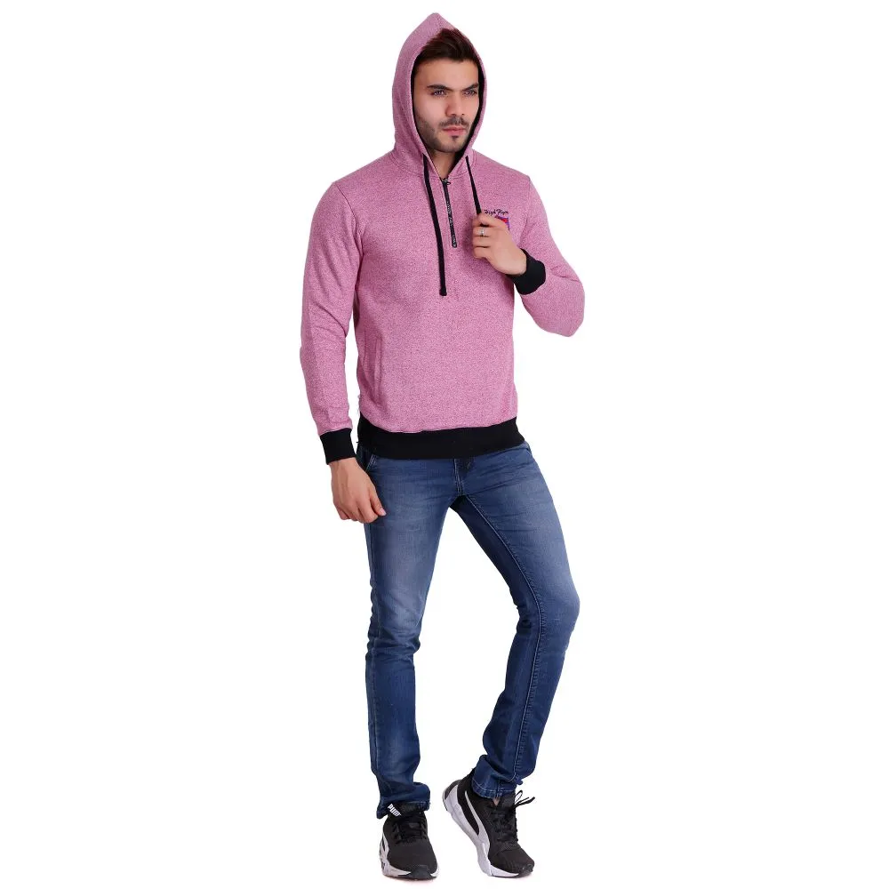 HiFlyers Full Sleeve Solid Men Sweatshirt - Purple