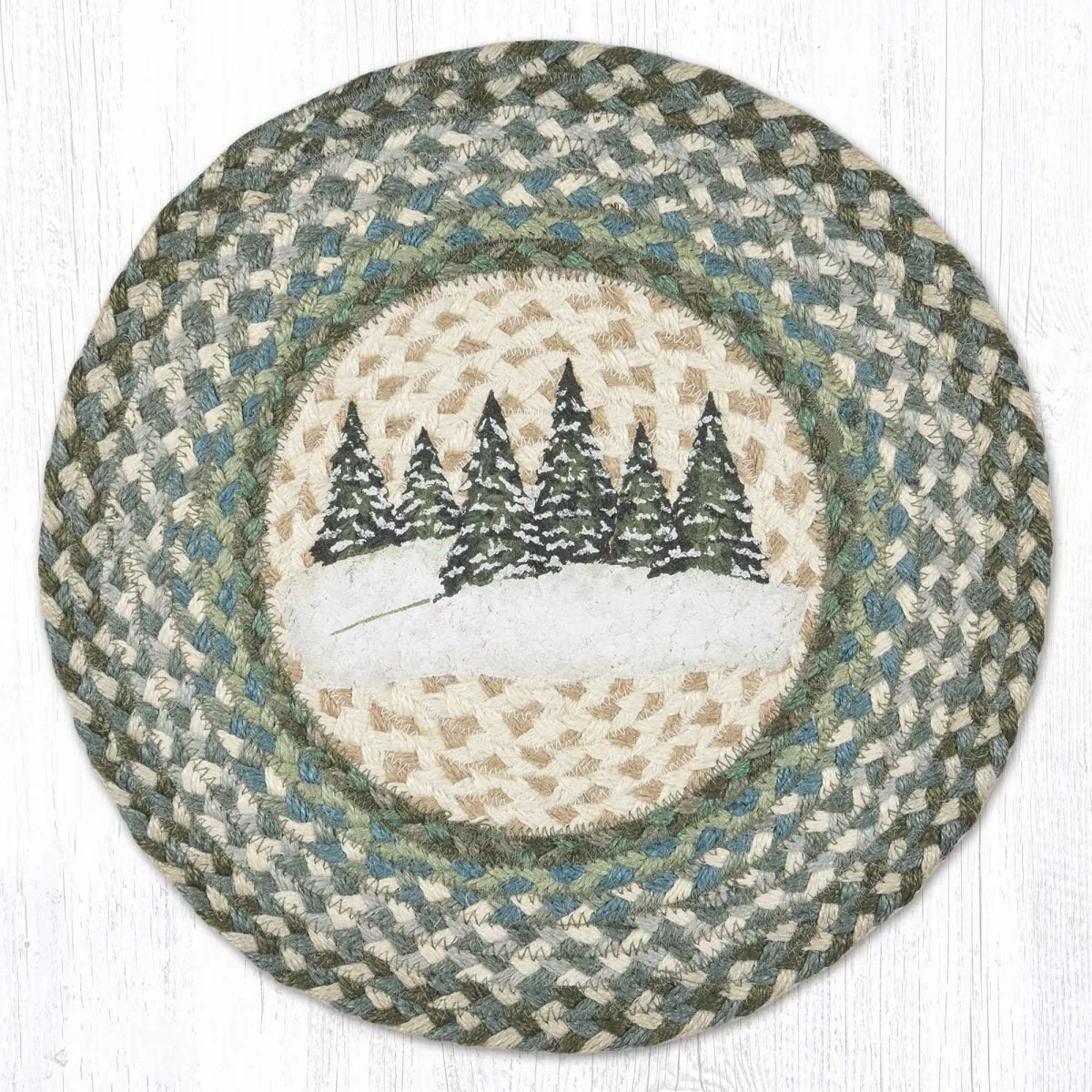 Holiday Village Trees Jute Placemat