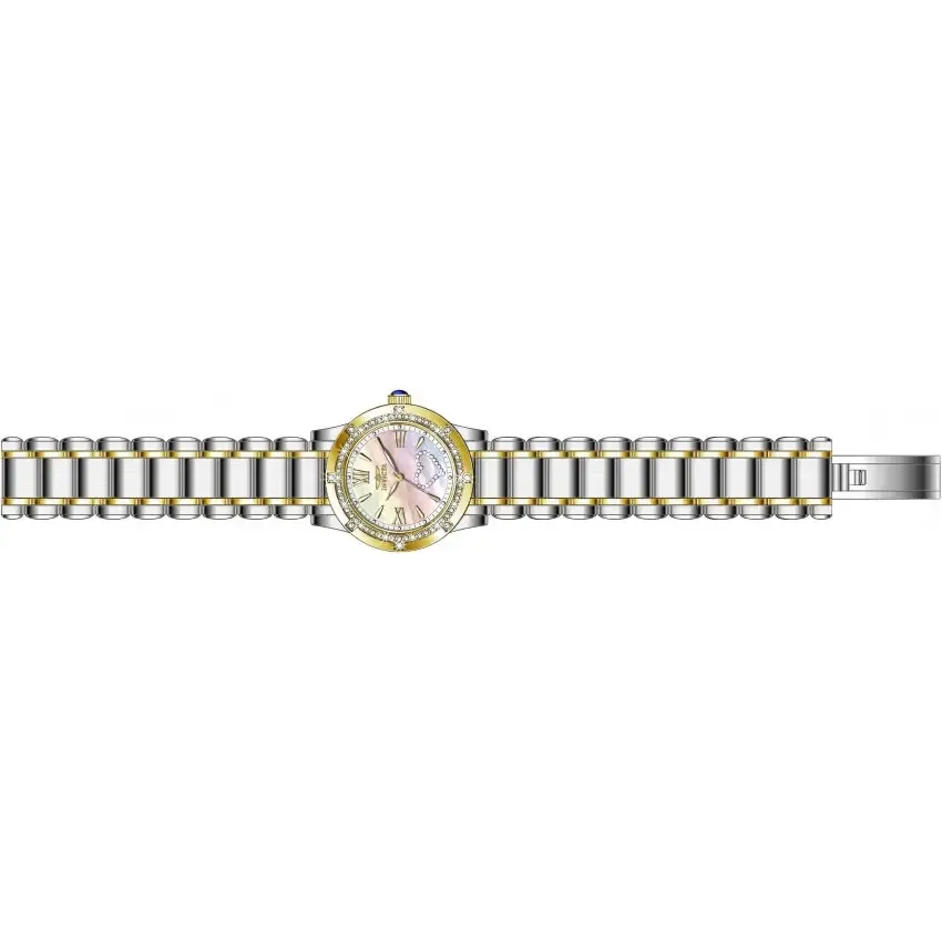 Invicta Women's Angel Quartz 100m Two Tone Mother of Pearl S. Steel Watch 16707