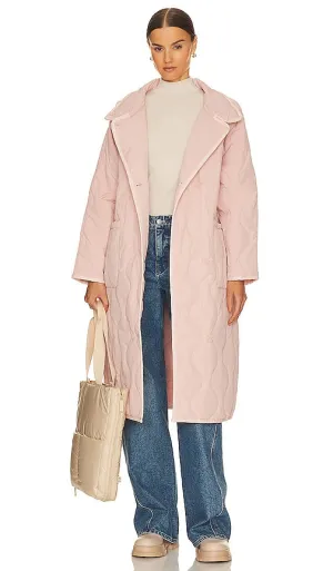 Jakke Courtney Quilted Coat in Rose