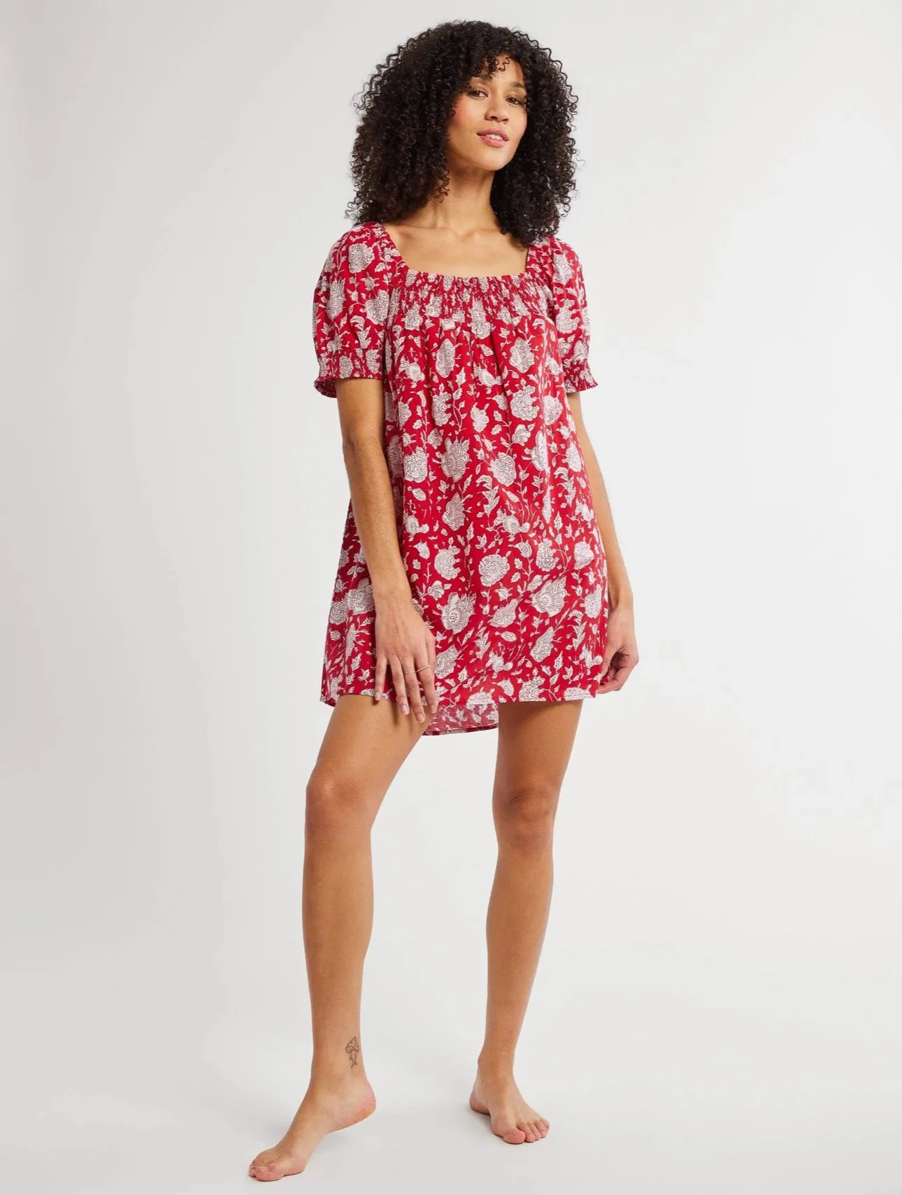 Jane Dress- Red Zinnia