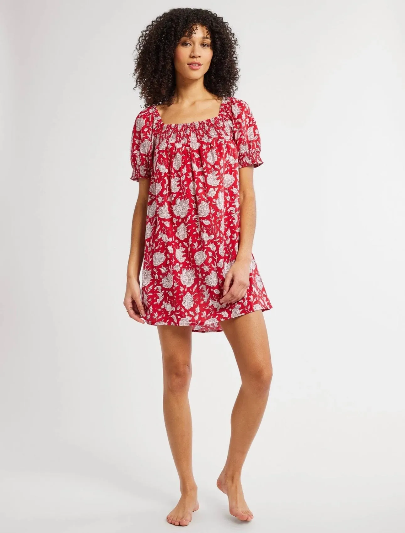 Jane Dress- Red Zinnia