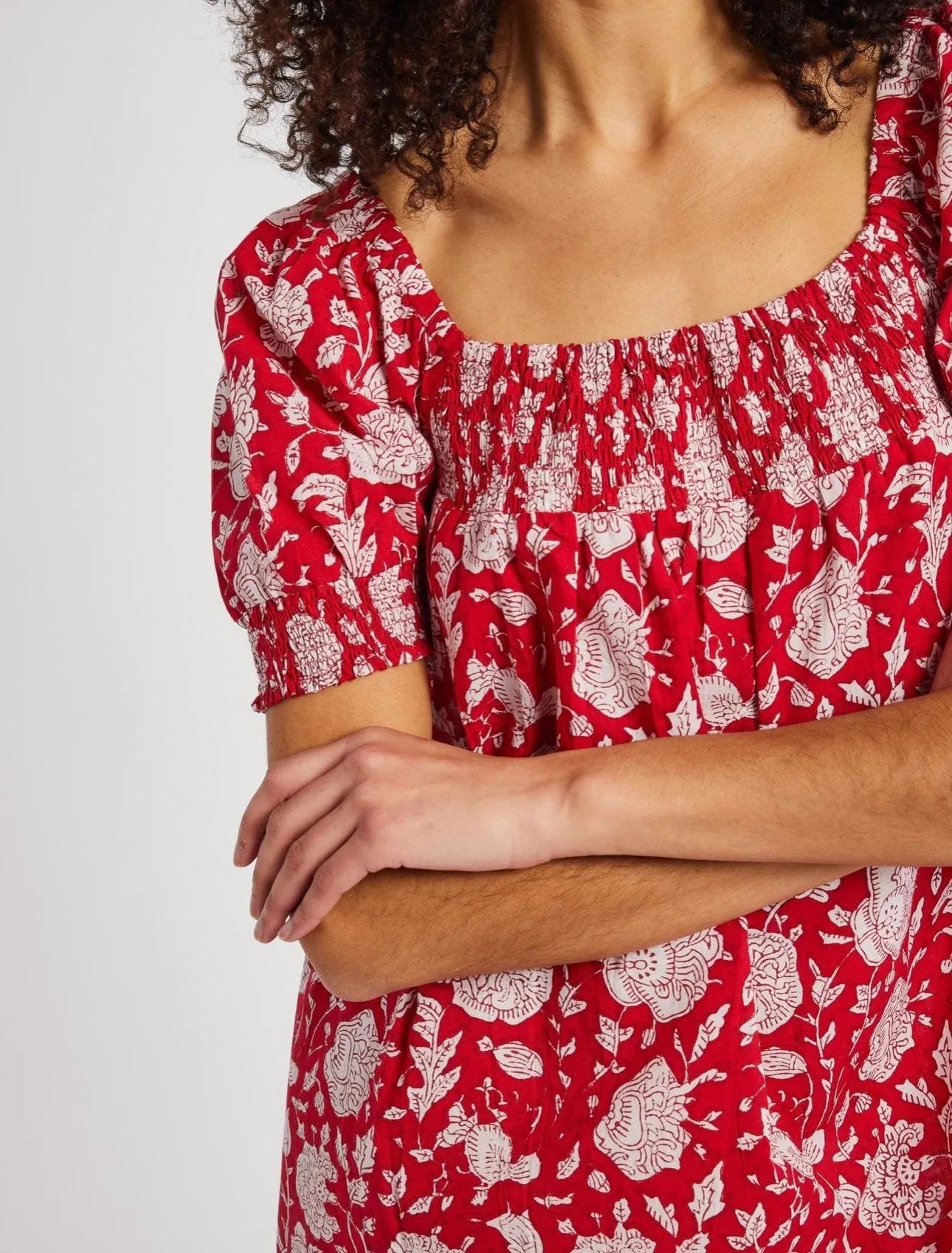 Jane Dress- Red Zinnia