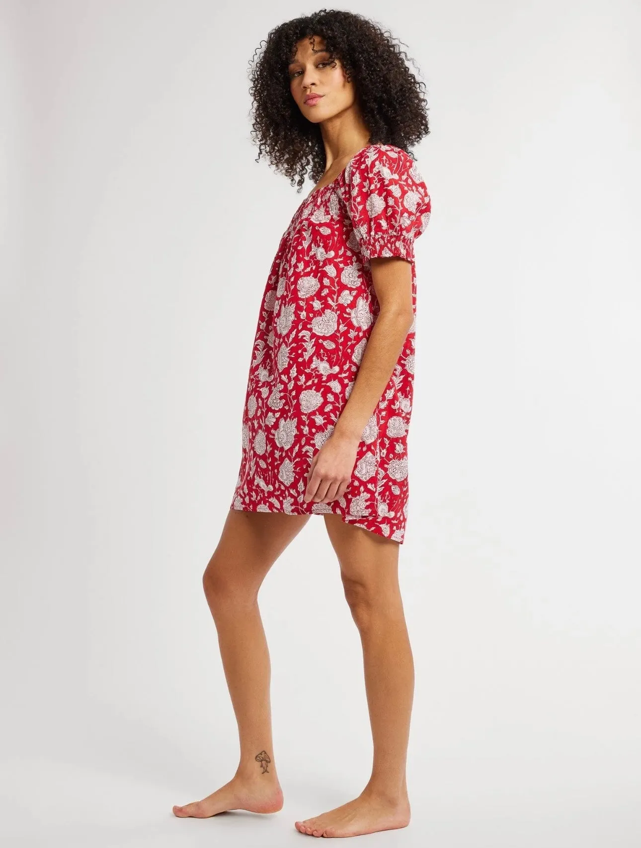 Jane Dress- Red Zinnia