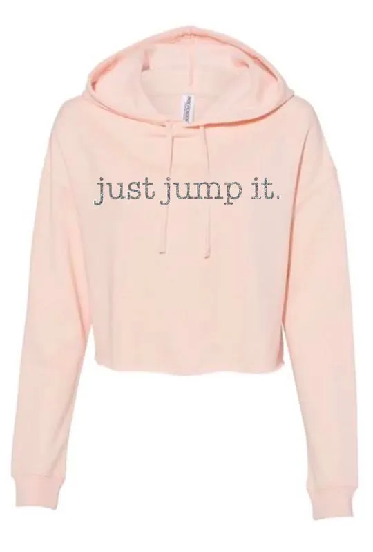 Just Jump It Crop Hoodie