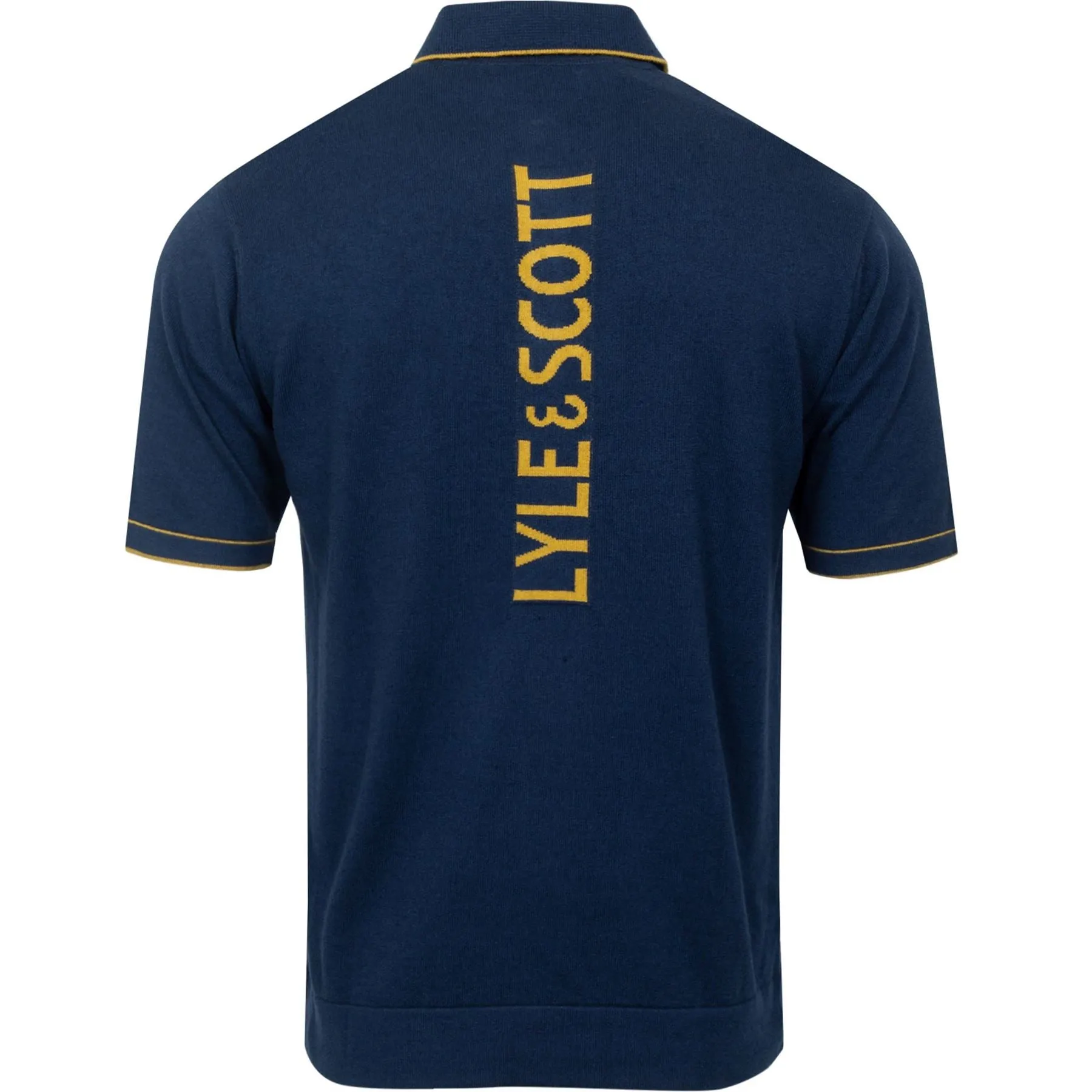 Knitted Branded Tailored Fit Polo Aegean Blue